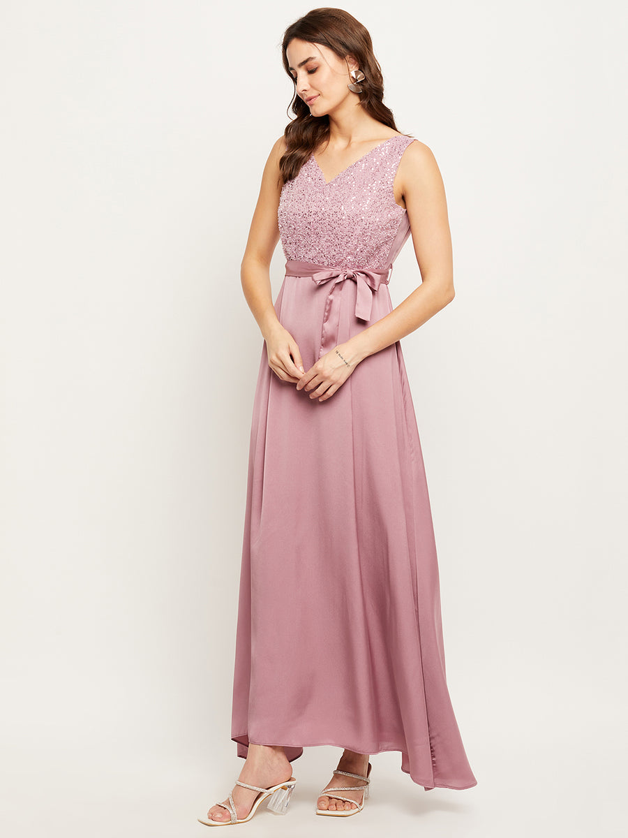 Amazon.com: LINLSSANJC Dusty Pink Bridesmaid Dresses Long Flower Lace  Appliques Tulle Ball Gown Prom Dress 2023,Dusty Pink US16: Clothing, Shoes  & Jewelry